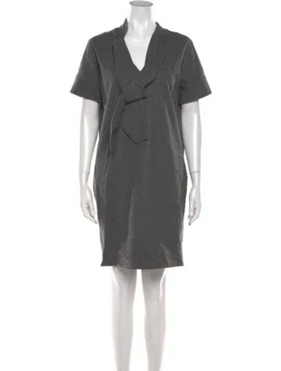 Pre-owned Marc Jacobs Wool Mini Dress In Gray