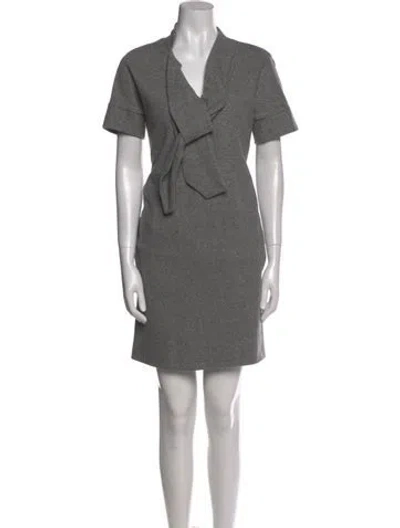 Pre-owned Marc Jacobs Wool Mini Dress In Gray