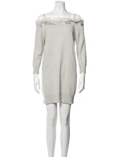 Pre-owned Marc Jacobs Wool Mini Dress In Gray