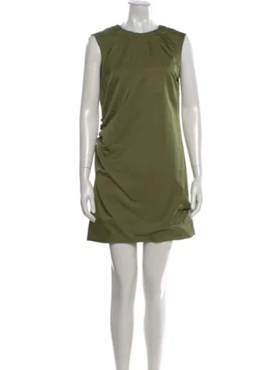 Pre-owned Marc Jacobs Wool Mini Dress In Green