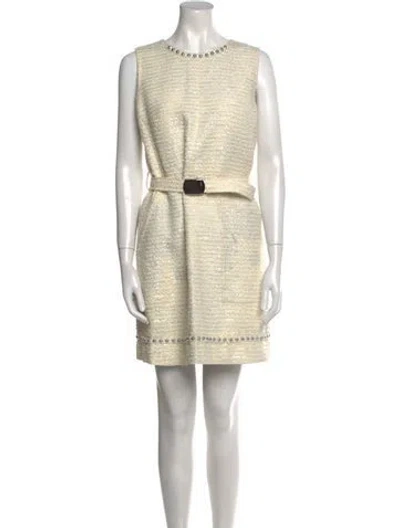 Pre-owned Marc Jacobs Wool Mini Dress In Neutral