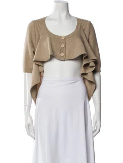 Pre-owned Marc Jacobs Wool Mini Dress In Neutral