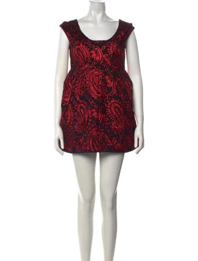 Pre-owned Marc Jacobs Wool Mini Dress In Red
