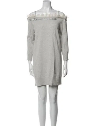 Pre-owned Marc Jacobs Wool Mini Dress W/ Tags In Gray