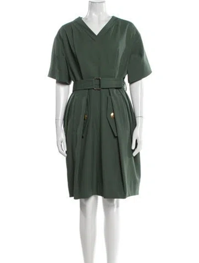 Pre-owned Marc Jacobs Wool Mini Dress W/ Tags In Green