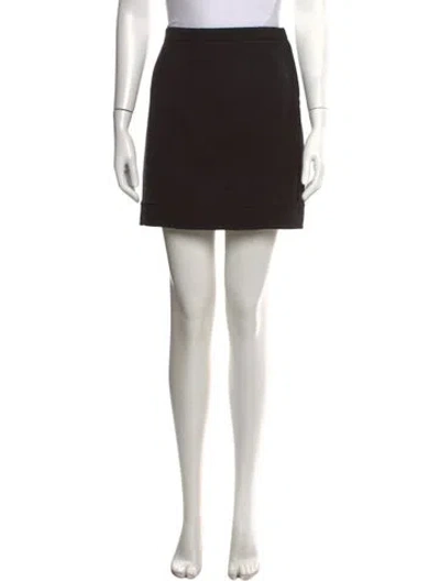 Pre-owned Marc Jacobs Wool Mini Skirt In Black