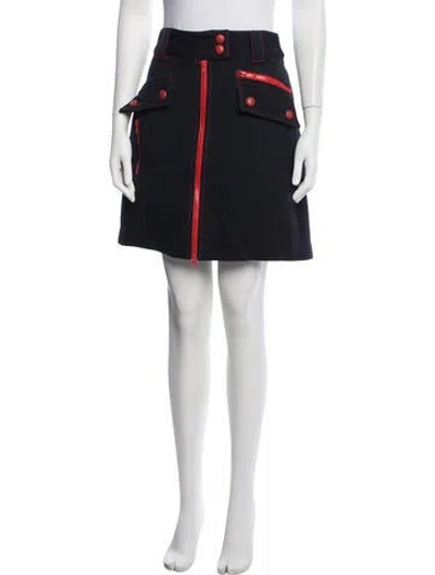 Pre-owned Marc Jacobs Wool Mini Skirt In Black/neutrals