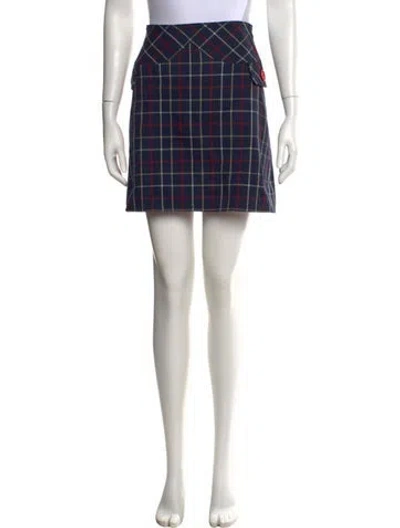 Pre-owned Marc Jacobs Wool Mini Skirt In Blue