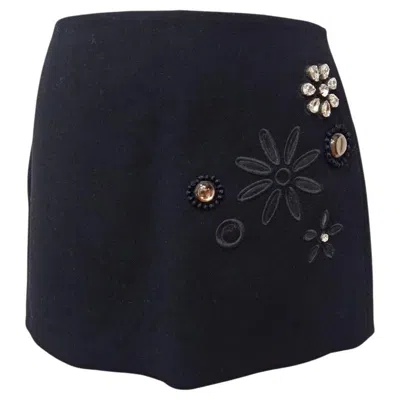 Pre-owned Marc Jacobs Wool Miniskirt Size 40 In Black