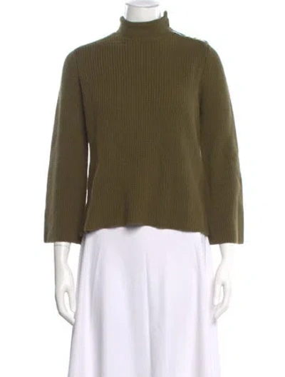 Pre-owned Marc Jacobs Wool Mock Neck Sweater In Green