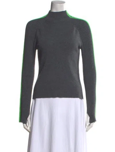 Pre-owned Marc Jacobs Wool Mock Neck Top In Gray