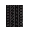 Marc Jacobs Wool Monogram-pattern Knit Scarf In Black