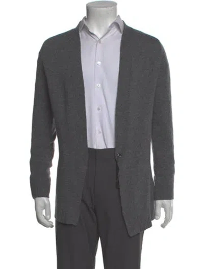 Pre-owned Marc Jacobs Wool Open Front Cardigan In Gray