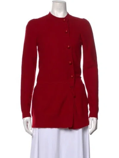 Pre-owned Marc Jacobs Wool Open Front Sweater In Red
