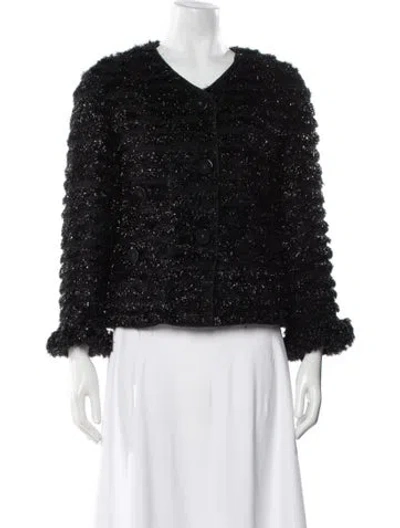 Pre-owned Marc Jacobs Wool Patterned Jacket In Black