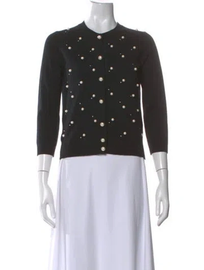 Pre-owned Marc Jacobs Wool Patterned Sweater In Black