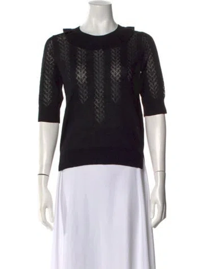 Pre-owned Marc Jacobs Wool Patterned Sweater In Black
