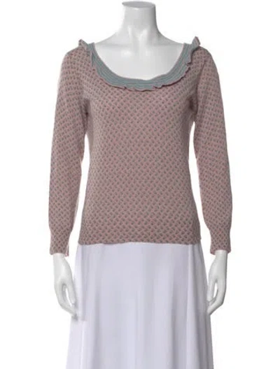 Pre-owned Marc Jacobs Wool Patterned Sweater In Pink