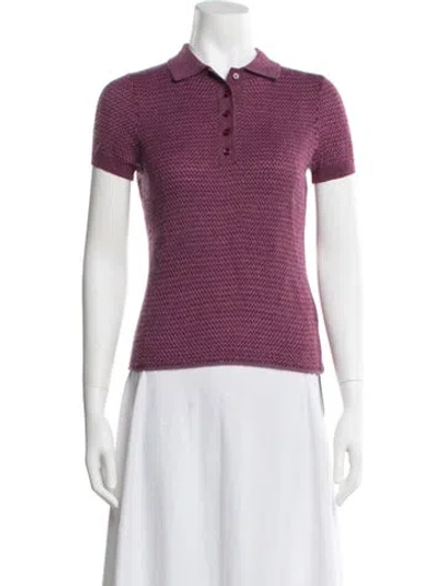 Pre-owned Marc Jacobs Wool Patterned Sweater In Purple
