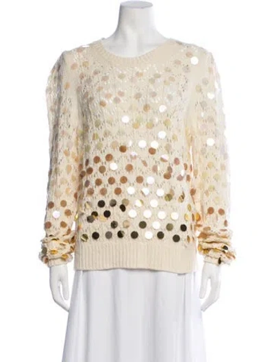 Pre-owned Marc Jacobs Wool Patterned Sweater W/ Tags In Neutrals