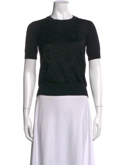 Pre-owned Marc Jacobs Wool Patterned Top In Black