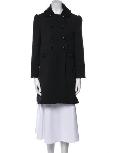 Pre-owned Marc Jacobs Wool Peacoat In Black