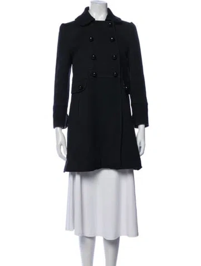 Pre-owned Marc Jacobs Wool Peacoat In Blue
