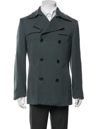 Pre-owned Marc Jacobs Wool Peacoat In Green