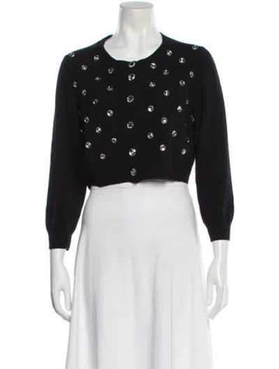 Pre-owned Marc Jacobs Wool Polka Dot Print Sweater In Black