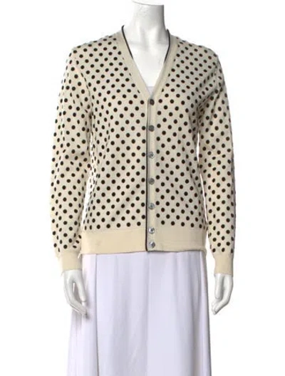Pre-owned Marc Jacobs Wool Polka Dot Print Sweater In Neutral