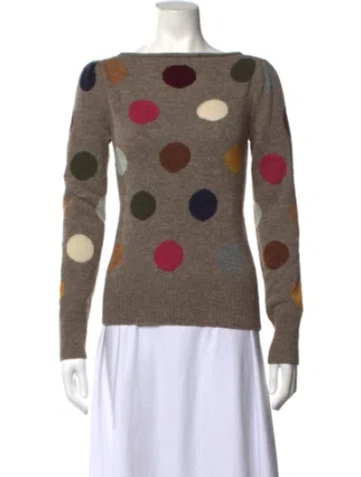 Pre-owned Marc Jacobs Wool Polka Dot Print Sweater In Neutrals