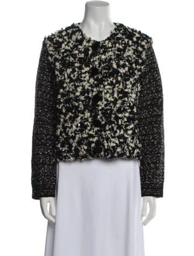 Pre-owned Marc Jacobs Wool Printed Evening Jacket In Black