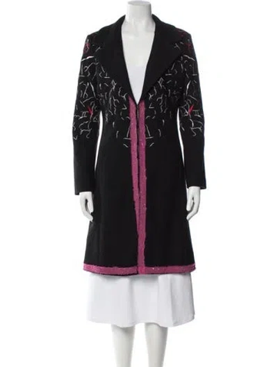 Pre-owned Marc Jacobs Wool Printed Evening Jacket In Black