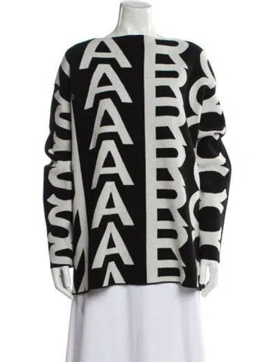 Pre-owned Marc Jacobs Wool Printed Sweater In Black