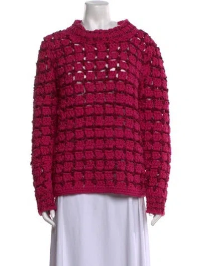 Pre-owned Marc Jacobs Wool Printed Sweater In Pink