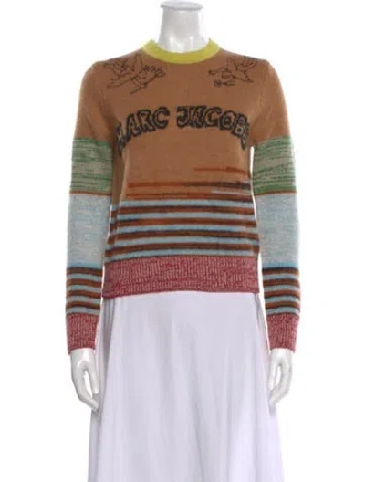 Pre-owned Marc Jacobs Wool Printed Sweater W/ Tags In Brown