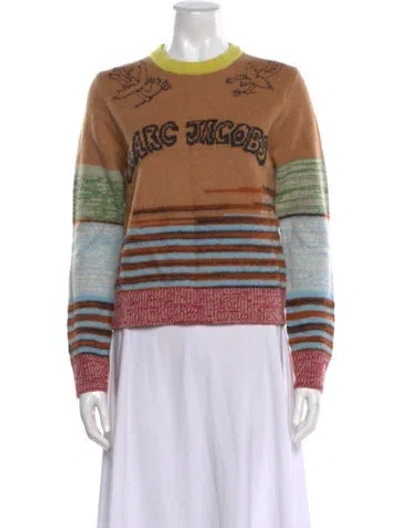 Pre-owned Marc Jacobs Wool Printed Sweater W/ Tags In Brown