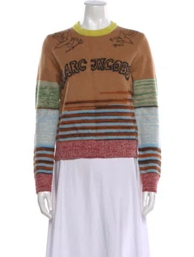 Pre-owned Marc Jacobs Wool Printed Sweater W/ Tags In Brown