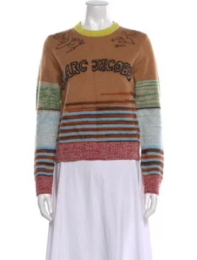 Pre-owned Marc Jacobs Wool Printed Sweater W/ Tags In Brown
