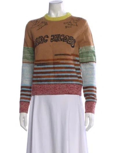 Pre-owned Marc Jacobs Wool Printed Sweater W/ Tags In Brown