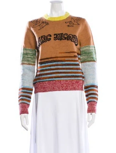 Pre-owned Marc Jacobs Wool Printed Sweater W/ Tags In Brown