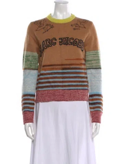Pre-owned Marc Jacobs Wool Printed Sweater W/ Tags In Brown