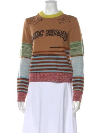 Pre-owned Marc Jacobs Wool Printed Sweater W/ Tags In Neutral