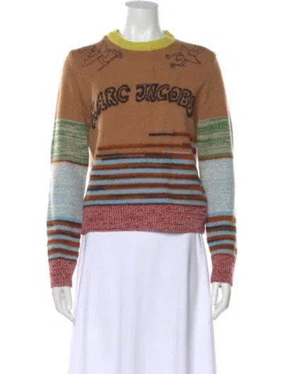 Pre-owned Marc Jacobs Wool Printed Sweater W/ Tags In Neutral