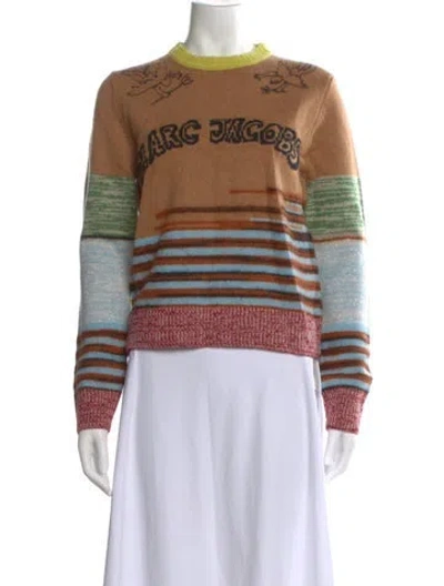 Pre-owned Marc Jacobs Wool Printed Sweater W/ Tags In Neutral