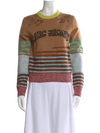 Pre-owned Marc Jacobs Wool Printed Sweater W/ Tags In Neutral