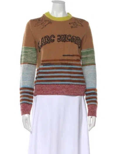 Pre-owned Marc Jacobs Wool Printed Sweater W/ Tags In Neutral