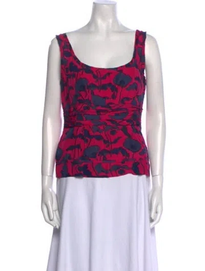Pre-owned Marc Jacobs Wool Printed Top In Red