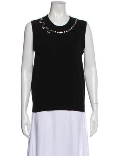 Pre-owned Marc Jacobs Wool Scoop Neck Sweater In Black