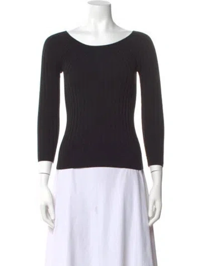Pre-owned Marc Jacobs Wool Scoop Neck Sweater In Black